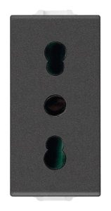 NEVE UP priza 2p+n 16a 1m carbon mat, VIMAR