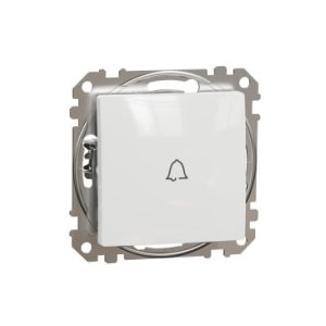 Sedna Design, Intrerupator cu revenire cu simbol sonerie, alb