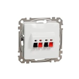 Sedna Design, Priza pentru difuzoare dubla, alb