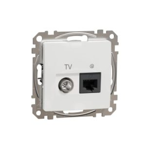 Sedna Design, Priza TV+RJ45 Cat6 UTP, alb