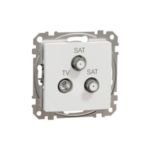 Sedna Design, Priza TV-SAT-SAT finala 4dB, alb