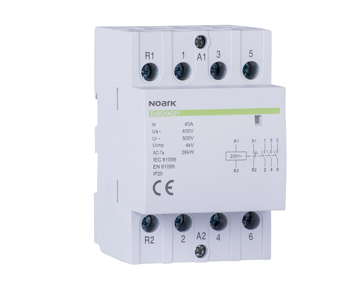 Contactor EX9CH40 40 220.230V CA  40 A CONT 220.230 V 4 NO