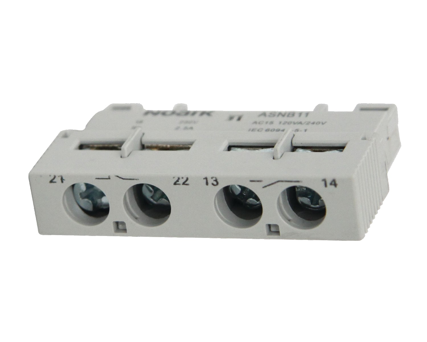 Contactor auxiliar de pozitie (montaj frontal) ASNB11  1NO+1NC. PT EX9SN