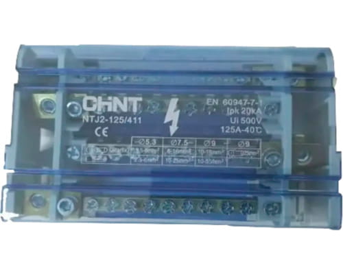 Bloc distribuție Noark 4P 11 găuri/pol 125A, cod NK-C180002, Noark